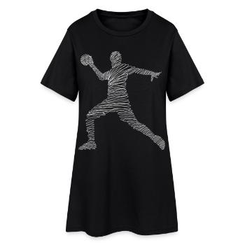 Handball Handballeur - Robe T-shirt Femme - noir - Devant