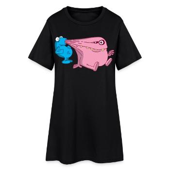 Energiestaubsauger Monster - Frauen T-Shirt-Kleid - Schwarz - Vorne