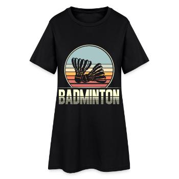 Badminton - Robe T-shirt Femme - noir - Devant