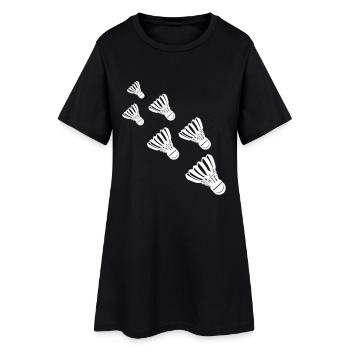 Badminton - Frauen T-Shirt-Kleid - Schwarz - Vorne