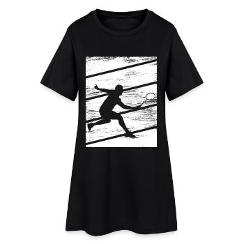 Badminton - Robe T-shirt Femme - noir - Devant