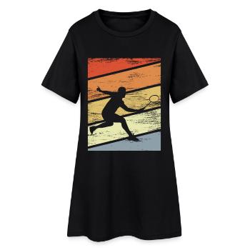 Joueur de badminton vintage - Robe T-shirt Femme - noir - Devant