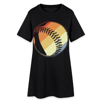 Vintage Baseball - Robe T-shirt Femme - noir - Devant