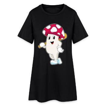 Batte de baseball Mushroom - Robe T-shirt Femme - noir - Devant