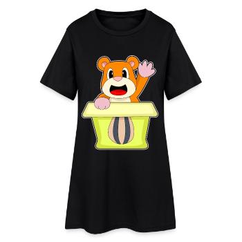 Boîte à hamsters - Robe T-shirt Femme - noir - Devant