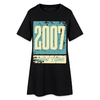 2007 Born Birthday Year of birth - Women’s T-Shirt Dress - black - Front