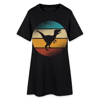 Velociraptor Dino Dinosaures - Robe T-shirt Femme - noir - Devant