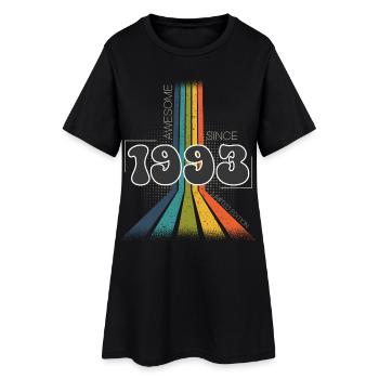1993 Born birthday Groovy Vintage Retro - Women’s T-Shirt Dress - black - Front