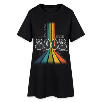 2003 Vintage Birthday Groovy Vintage Retro - Women’s T-Shirt Dress - black - Front