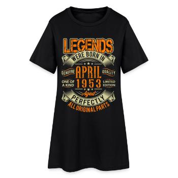 1953 Légende de l’anniversaire d’avril - Robe T-shirt Femme - noir - Devant