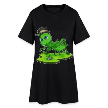 Chapeau haut-de-forme Gentleman Caterpillar - Robe T-shirt Femme - noir - Devant