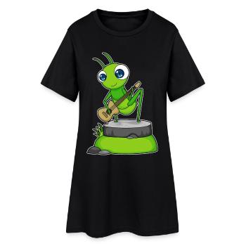 Caterpillar Musicien Guitare Musique - Robe T-shirt Femme - noir - Devant