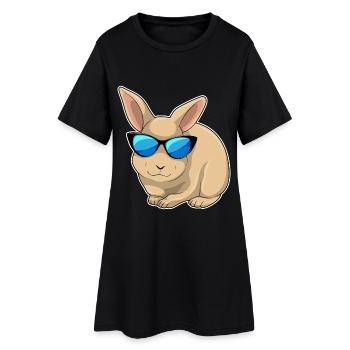 Rabbit Sunglasses - Women’s T-Shirt Dress - black - Front