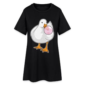 Gomme à mâcher de canard - Robe T-shirt Femme - noir - Devant