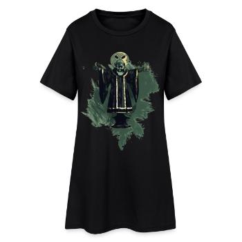 Munich look rétro élégant - Robe T-shirt Femme - noir - Devant