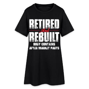 Récupération d’une chirurgie de remplacement de la hanche reconstruite à la retraite - Robe T-shirt Femme - noir - Devant