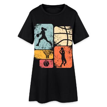 Basketball féminin Basketball féminin - Robe T-shirt Femme - noir - Devant