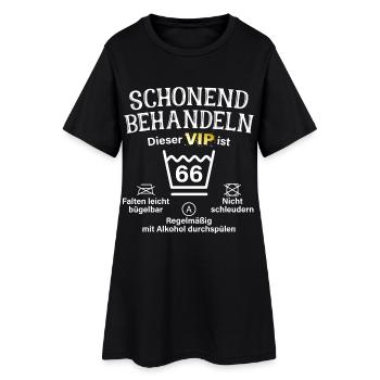66. Geburtstag Schonend Behandeln 66 VIP ist 66 - Frauen T-Shirt-Kleid - Schwarz - Vorne