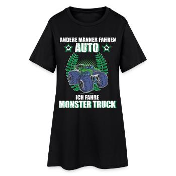 Monstertruck Fahrer Auto Motorsport Tuning  - Frauen T-Shirt-Kleid - Schwarz - Vorne