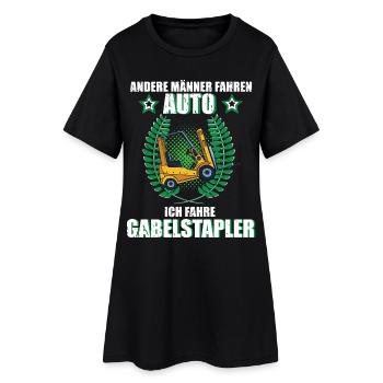 Gabelstapler Staplerfahrer Logistik Lager Beruf  - Frauen T-Shirt-Kleid - Schwarz - Vorne