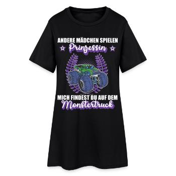 Monstertruck Mädchen Fahrerin Auto Motorsport - Frauen T-Shirt-Kleid - Schwarz - Vorne
