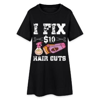 Barbier Coiffeur Coiffeur Coiffeur Barbier - Robe T-shirt Femme - noir - Devant