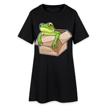 Carton grenouille - Robe T-shirt Femme - noir - Devant
