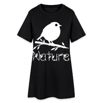 La nature se réveille (blanc) - Robe T-shirt Femme - noir - Devant