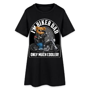 Ich Biker Dad Viel Cooler Vatertag - Frauen T-Shirt-Kleid - Schwarz - Vorne