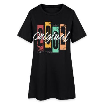 2002 Vintage Retro Anniversaire - Robe T-shirt Femme - noir - Devant