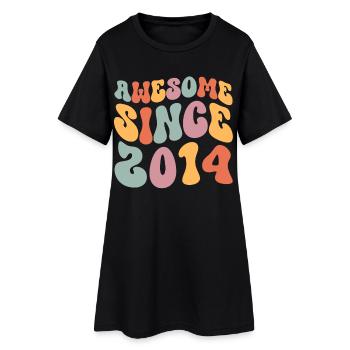 2014 Vintage Birthday Groovy Vintage Retro - Women’s T-Shirt Dress - black - Front