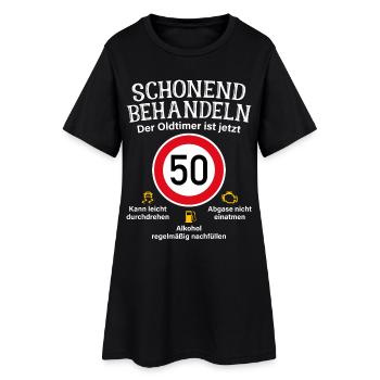 50. Geburtstag Schonend Behandeln Oldtimer Ist 50 - Frauen T-Shirt-Kleid - Schwarz - Vorne