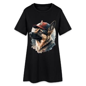 Berger allemand pompier - Robe T-shirt Femme - noir - Devant