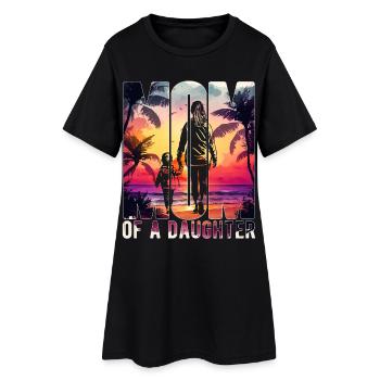 Mutter mit einer Tochter Muttertag Strand Mama - Frauen T-Shirt-Kleid - Schwarz - Vorne