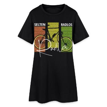 Radler selten radlos Geschenk - Frauen T-Shirt-Kleid - Schwarz - Vorne