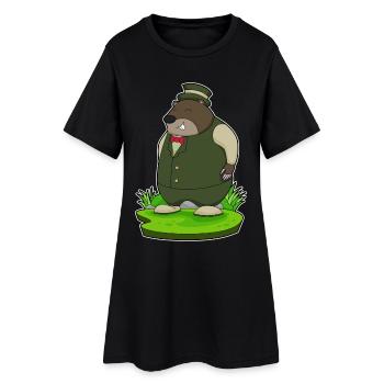 Maulwurf Bräutigam Anzug Hochzeit - Frauen T-Shirt-Kleid - Schwarz - Vorne
