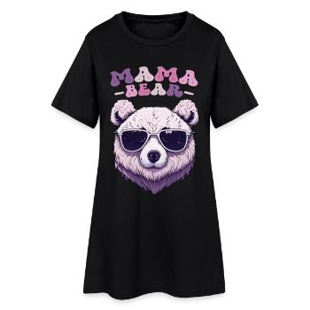 Mama Bear Lunettes de soleil Cerisier en fleurs Fête des mères - Robe T-shirt Femme - noir - Devant