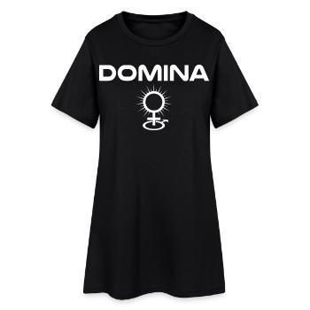 Herrin Domina - Frauen T-Shirt-Kleid - Schwarz - Vorne