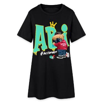 Graffiti Bär Street Hip Kunst Abitur Abi - Frauen T-Shirt-Kleid - Schwarz - Vorne