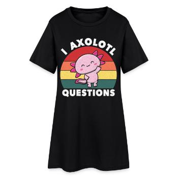 I Axolotl Questions Mignon Axolotl - Robe T-shirt Femme - noir - Devant