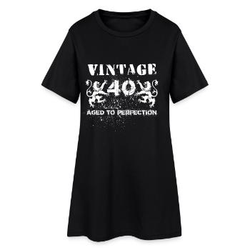 40e anniversaire - Robe T-shirt Femme - noir - Devant