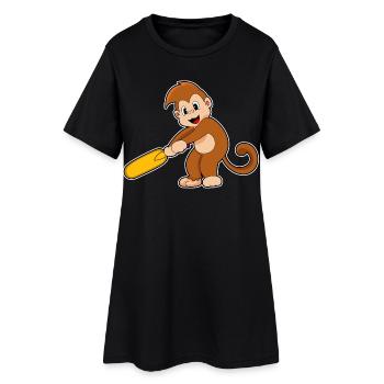 Monkey Cricket Cricket Bat - Robe T-shirt Femme - noir - Devant