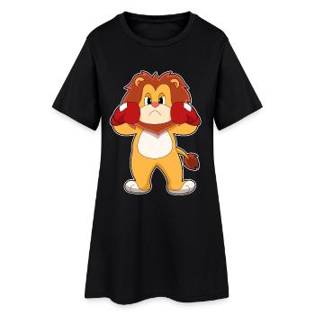 Lion Boxer Gants de boxe Boxe Boxe - Robe T-shirt Femme - noir - Devant