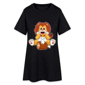 Bougie d’anniversaire du Lion - Robe T-shirt Femme - noir - Devant