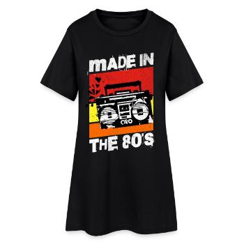Musique rétro Made In The 80s - Robe T-shirt Femme - noir - Devant