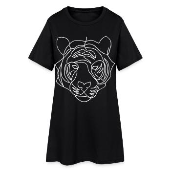 Esquisse du tigre blanc - Robe T-shirt Femme - noir - Devant