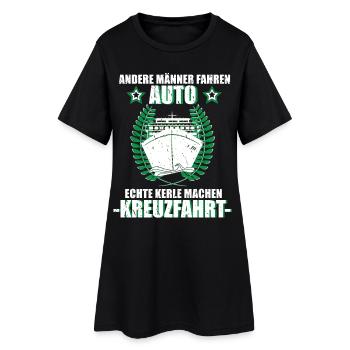 Kreuzfahrt Kreuzfahrer Urlaub Schiff Herren Reise - Frauen T-Shirt-Kleid - Schwarz - Vorne