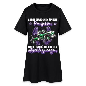 Abschleppwagen Abschleppdienst Mädchen Geschenk - Frauen T-Shirt-Kleid - Schwarz - Vorne