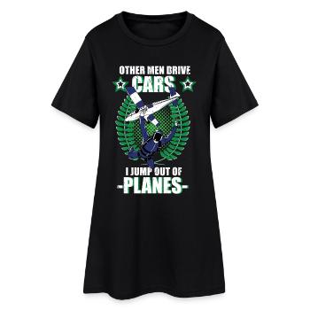 Parachutisme Parachutiste Tandem Jump Cadeau - Robe T-shirt Femme - noir - Devant