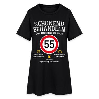 55. Geburtstag Schonend Behandeln Oldtimer Ist 55 - Frauen T-Shirt-Kleid - Schwarz - Vorne